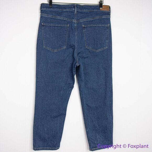 NEW Express super high rise mom jeans‎ in medium dark blue wash, 14R - Picture 6 of 13